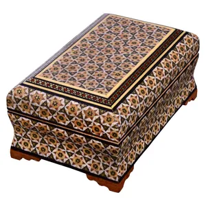 جعبه جواهرات خاتم کاری مدل بغل کاس طرح خورشید کد BK_S16