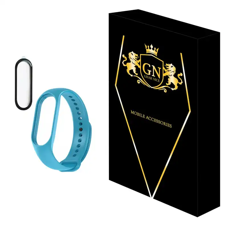 بند قاب نایس مدل 2PMB مناسب برای مچ بند هوشمند شیائومی  Mi Band 7 به همراه محافظ صفحه نمایش