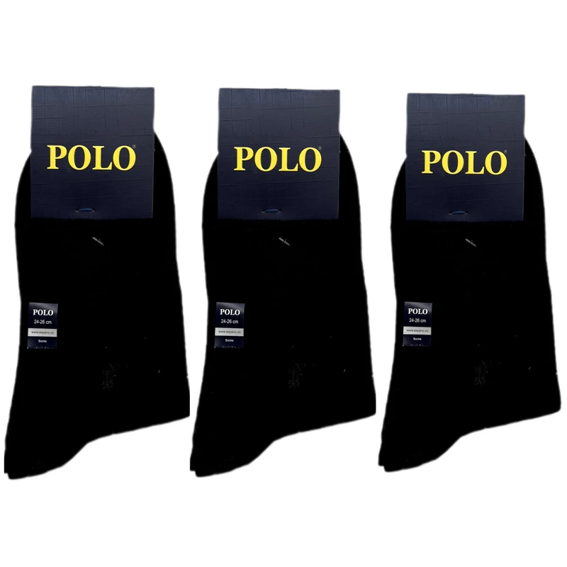 جوراب نیم ساق مردانه پولو مدل B10121 بسته 3 عددی