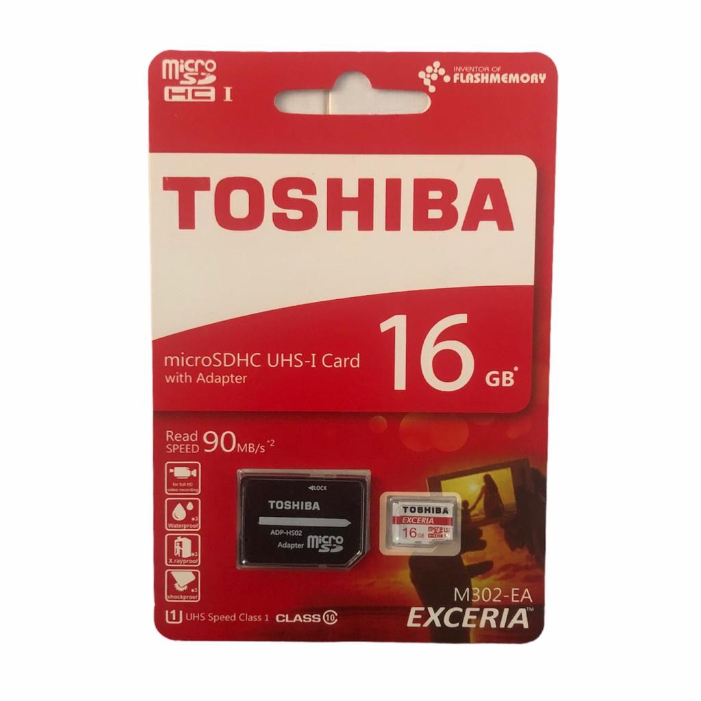 کارت حافظه‌ microSDHC توشیبا مدل M302-EA کلاس 10 استاندارد UHS-I ظرفیت 16 گیگابایت به همراه آداپتور SD