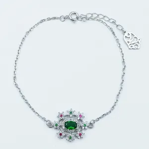 دستبند نقره زنانه سلین کالا مدل زمرد ce-As277