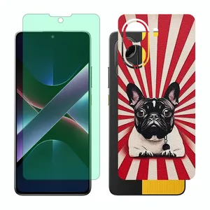 Glass Together model Green light screen protector suitable for Xiaomi Poco X7 Pro mobile phone with back cover sticker
