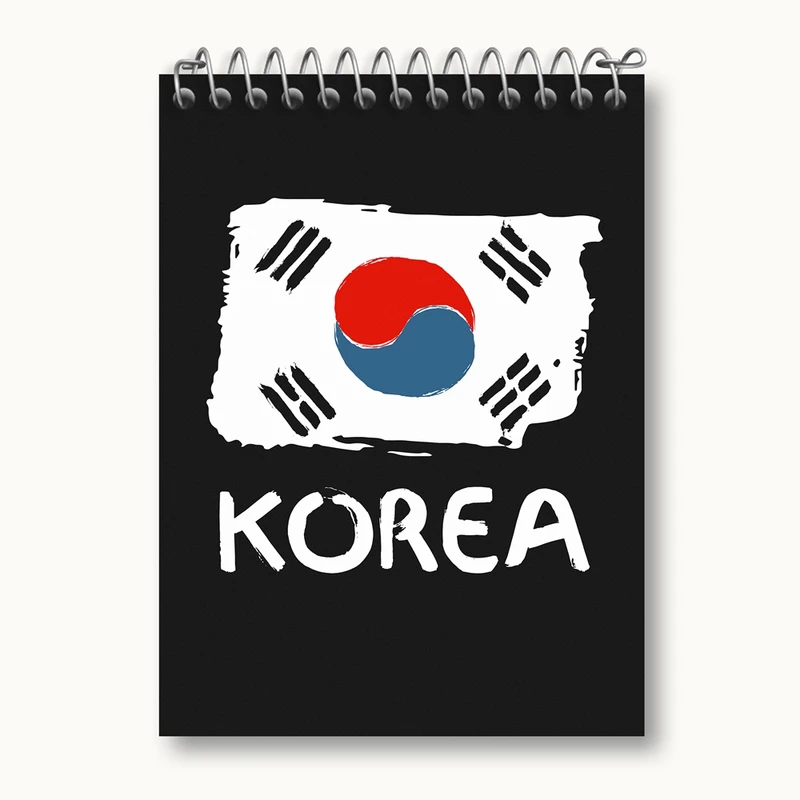 دفتر یادداشت 50 برگ خندالو مدل پرچم کره جنوبی کد 20558