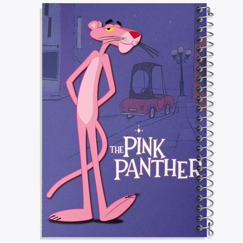 دفتر مشق 50 برگ خندالو مدل پلنگ صورتی Pink Panther کد 1403