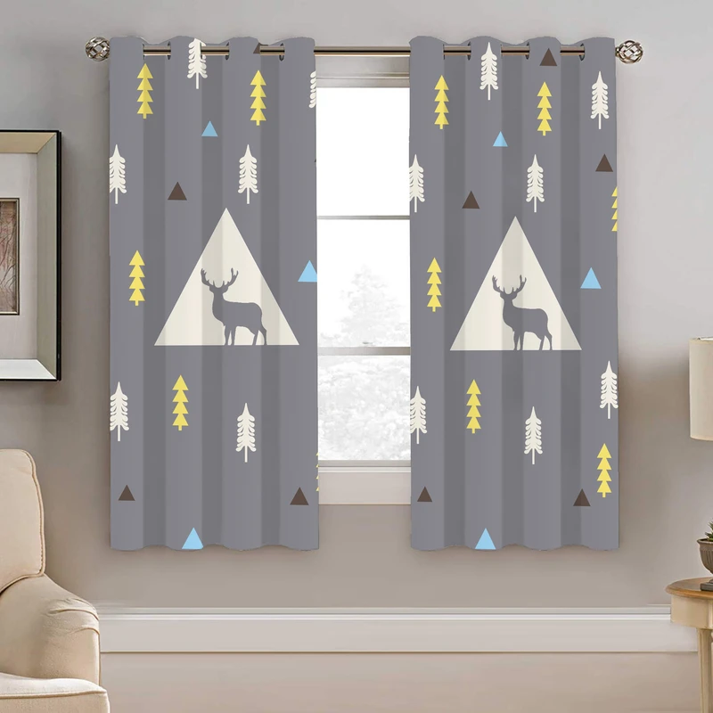 پرده نیروانا طرح گوزن کودک مدل هازان کد 8337سایز 140×200 سانتی متر