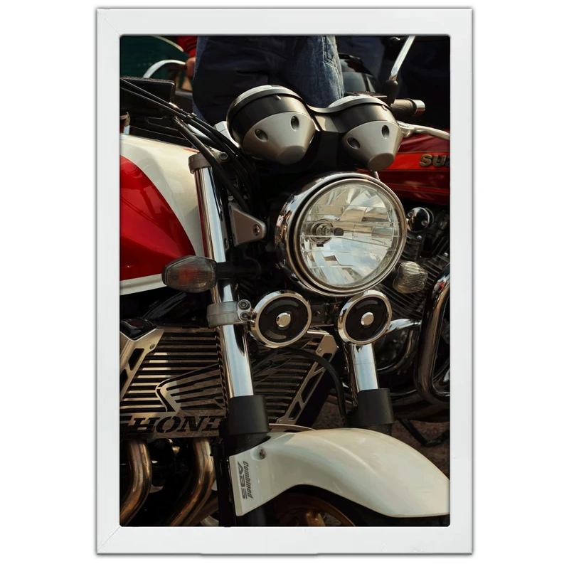 تابلو بکلیت طرح موتور سنگین هوندا HONDA CB1300 مدل W-po1584 فریم سفید