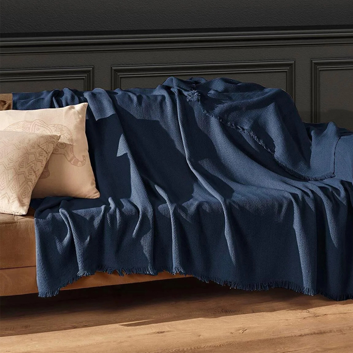 شال مبل مدل سهند طرح دوخت دار سایز 200x170 سانتی متر