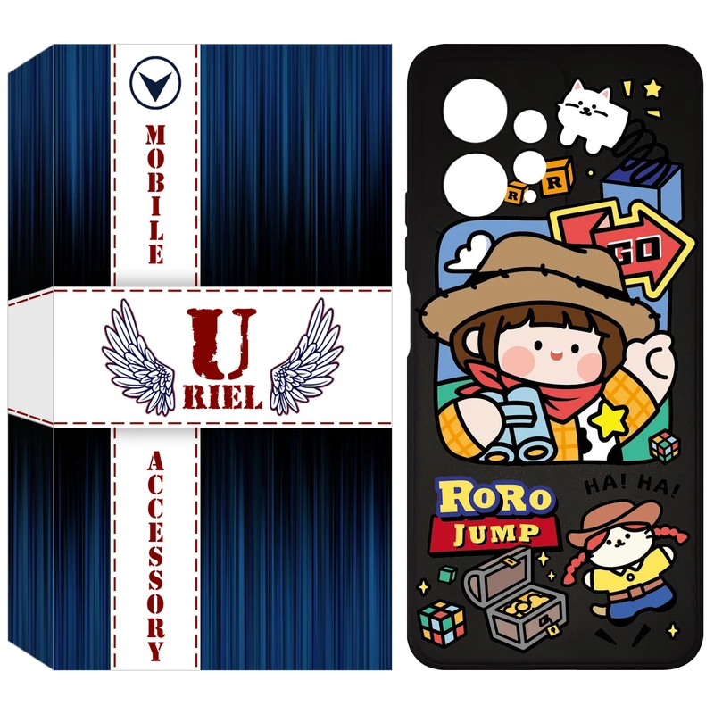 کاور یوریل مدل KSH کد 29 طرح دختر خوشحال مناسب برای گوشی موبایل شیائومی Redmi Note 12 4G