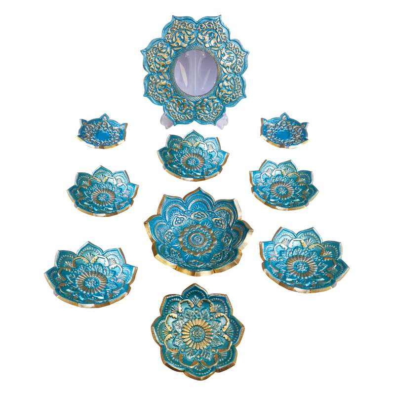 مجموعه ظروف هفت سین 10 پارچه کد s6 مجموعه ظروف هفت سین 10 پارچه کد s6