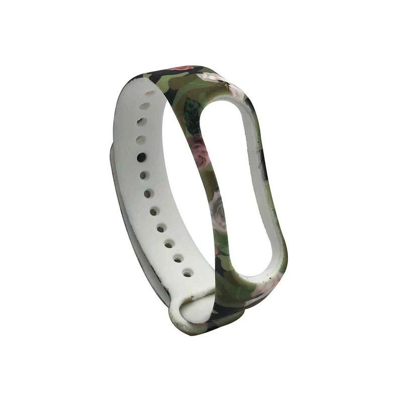 بند طرح ارتشی گلدار مدل SQF01 مناسب برای مچ بند هوشمند شیائومی Mi Band 3 /Mi Band 4