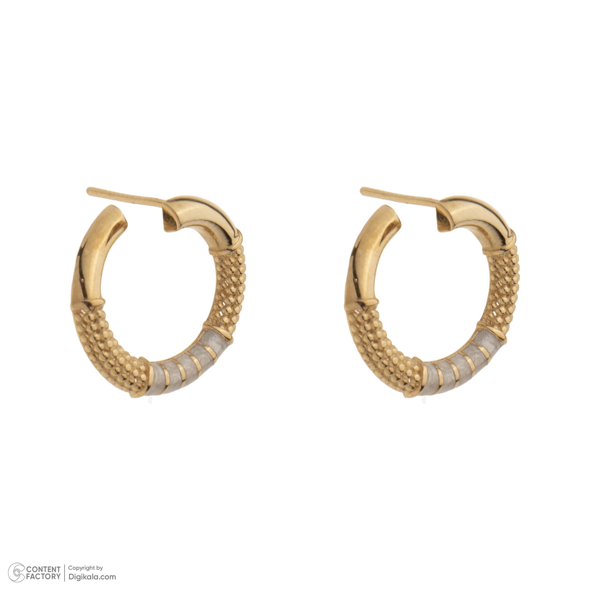 گوشواره میخی طلا 18 عیار زنانه گلدم مدل E-3070069