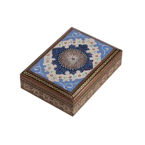 جعبه جواهرات خاتم کاری گالری گوهران مدل سلیمی کد526