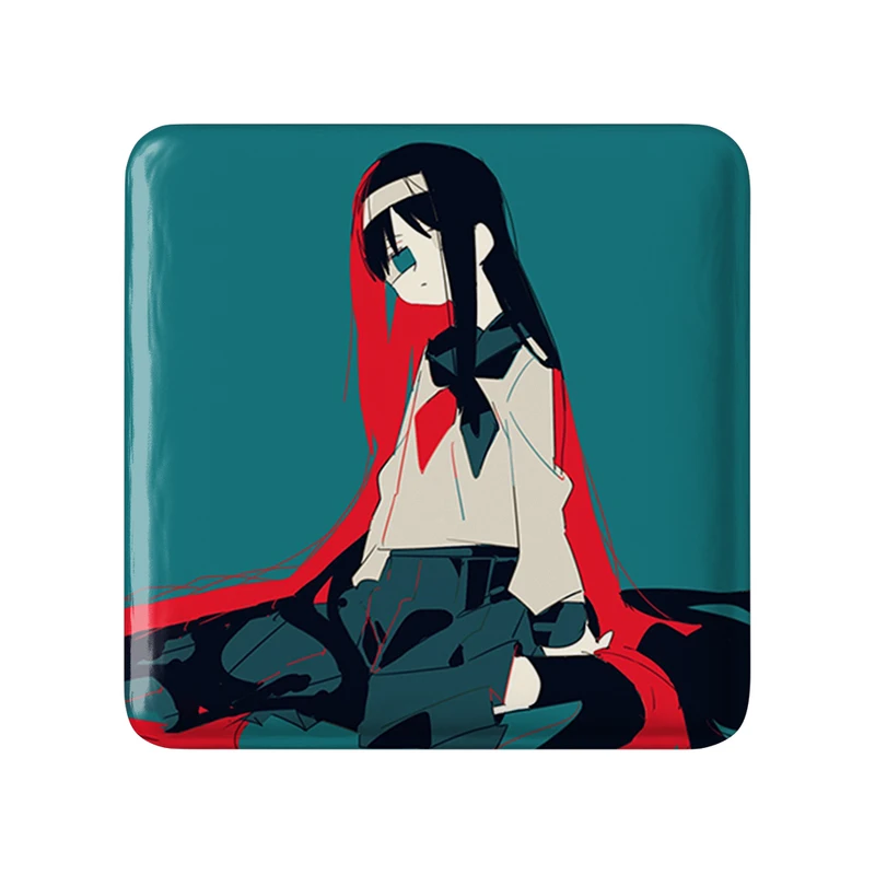 مگنت خندالو طرح بازی تسوکی هیمه‌ (Tsukihime) مدل مربعی کد 34541