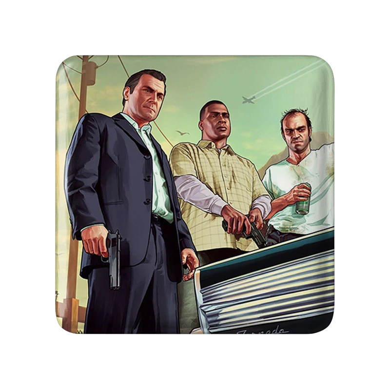 مگنت خندالو طرح مایکل و ترور فرانکلین جی تی ای GTA مدل مربعی کد 30673