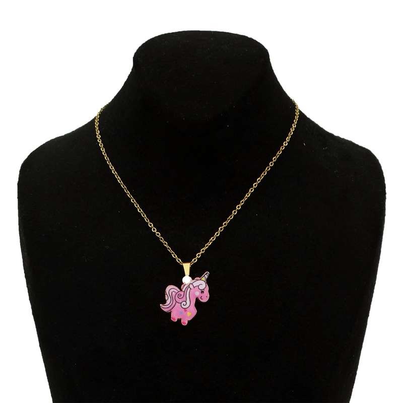 گردنبند دخترانه مدل اسب تک شاخ زیبا کد GZ-Beh-36 گردنبند دخترانه مدل اسب تک شاخ زیبا کد GZ-Beh-36