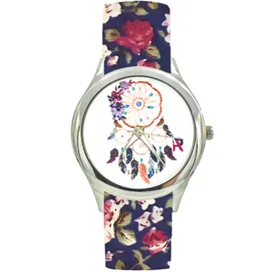 ساعت مچی عقربه ای زنانه مدل بند پارچه ای کد 4103