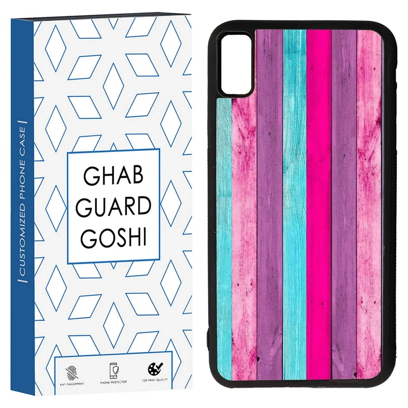 کاور قاب گارد گوشی طرح چوب رنگی کد TPU-253 مناسب برای گوشی موبایل اپل Iphone XS MAX/ X MAX