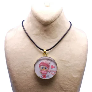 گردنبند دخترانه طرح جغد کد 105