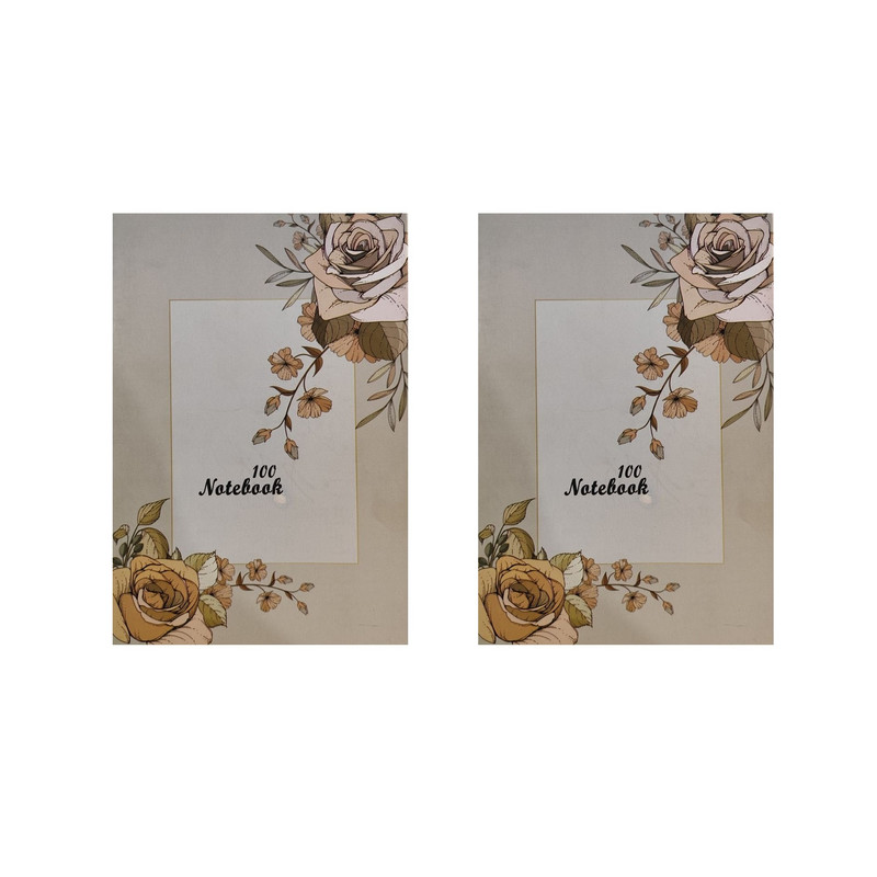 دفتر مشق 100 برگ سرو مدل منگنه طرح گل کد 007