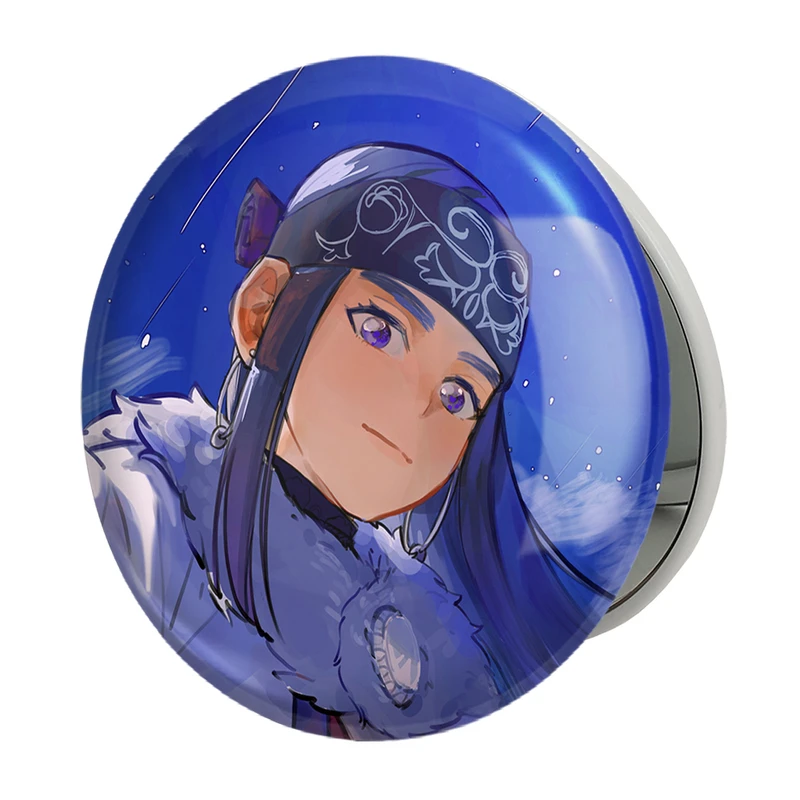 آینه جیبی خندالو طرح اسیرپا انیمه کامویی طلایی Golden Kamuy مدل تاشو کد 23733 