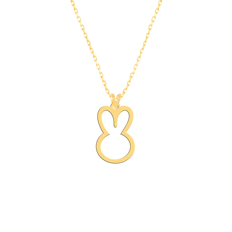 گردنبند طلا 18 عیار زنانه فرشته مدل خرگوش WNLZ-000416