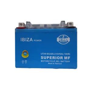 باتری موتورسیکلت ولتاژ 12 ولت  شدت جریان 9 آمپر ایبیزا مدل UTX9-BS(GEL)