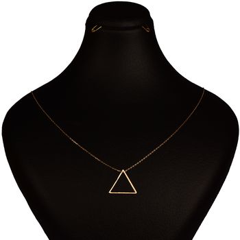 گردنبند طلا 18 عیار زنانه کرابو طرح مثلث مدل Kr7029