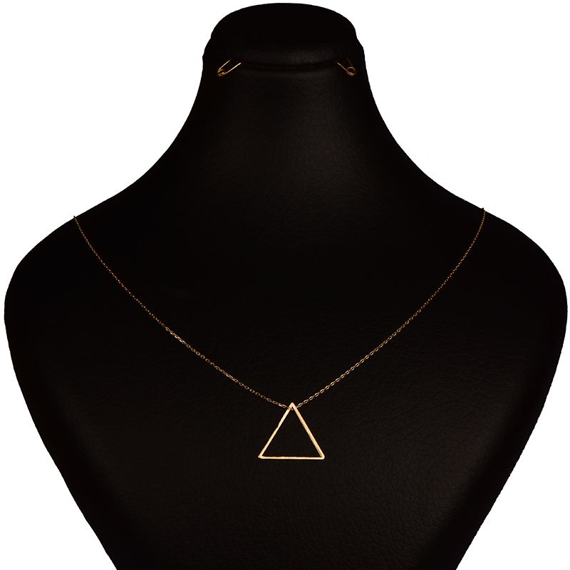 گردنبند طلا 18 عیار زنانه کرابو طرح مثلث مدل Kr7029 -  - 1