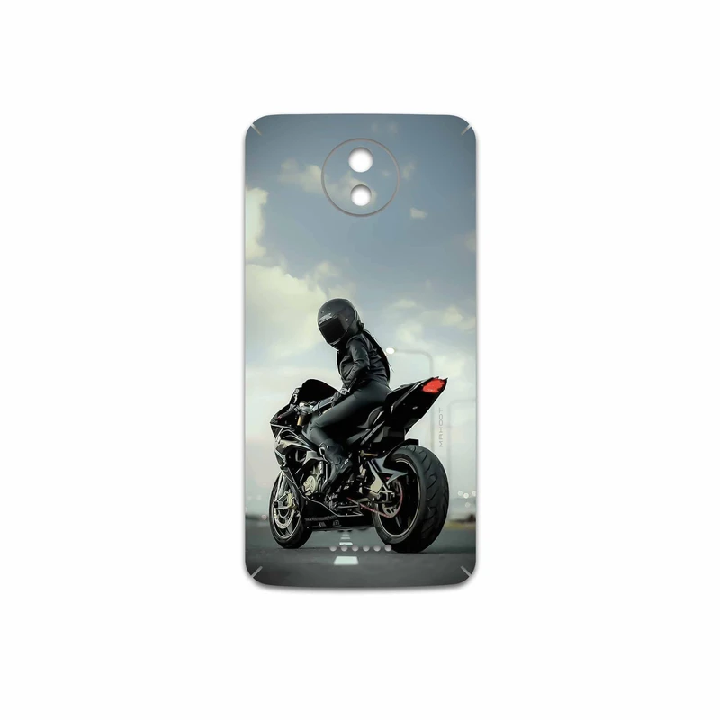 برچسب پوششی ماهوت مدل Motorcycling مناسب برای گوشی موبایل موتورولا Moto C Plus