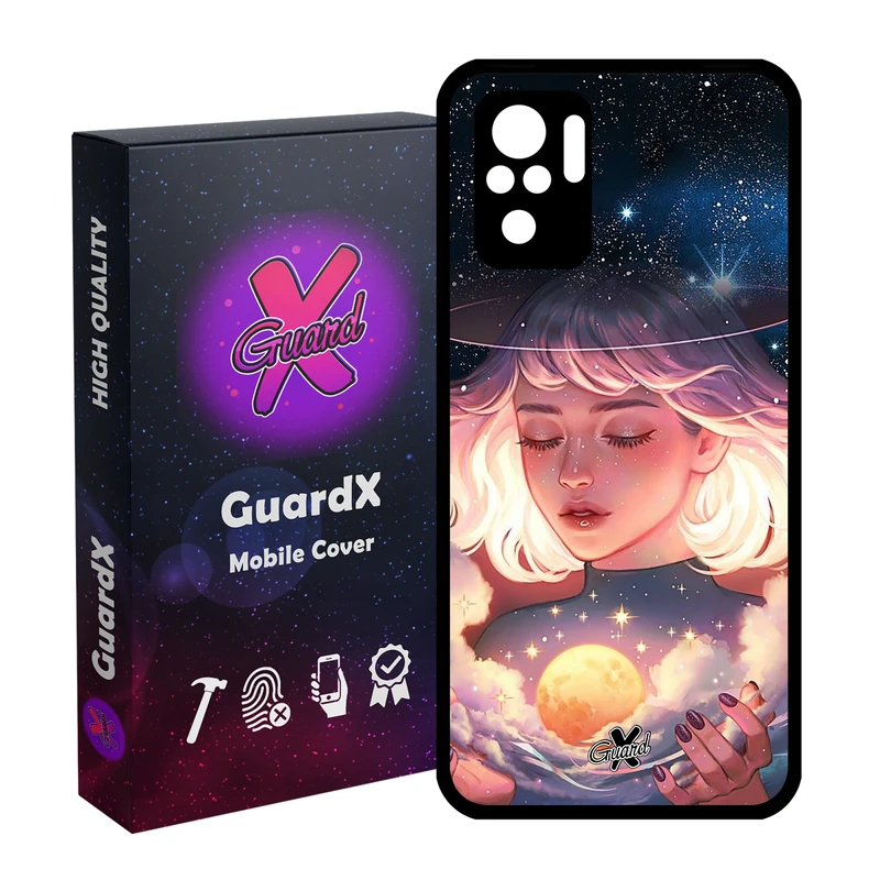 کاور گارد ایکس طرح Girl مدل Glass10059 مناسب برای گوشی موبایل شیائومی Redmi Note 10 4G / Note 10S