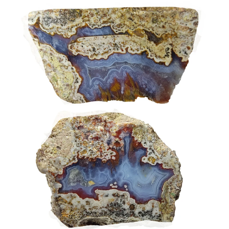 سنگ عقیق مدل شجر آبی کد 15 M مجموعه 2 عددی