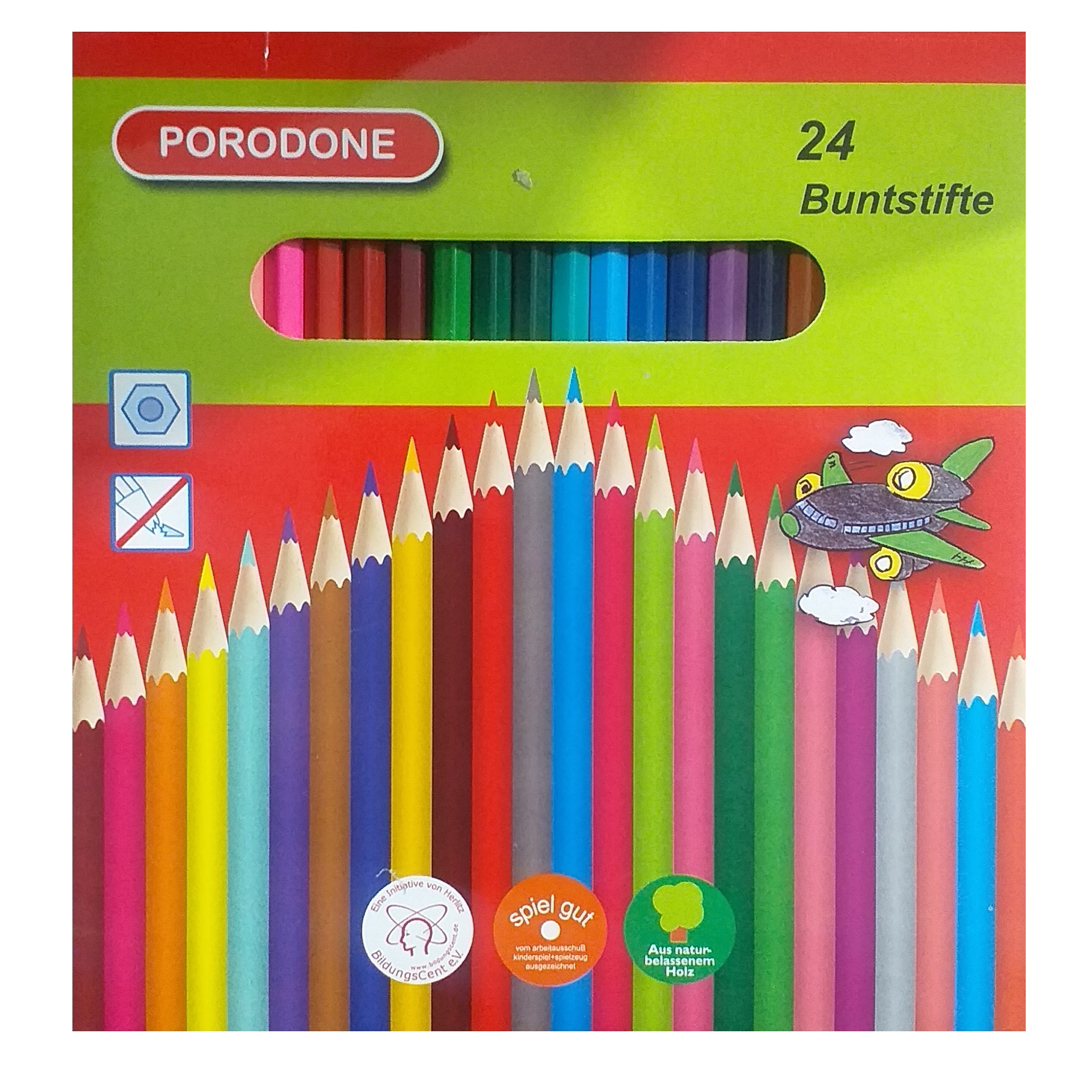 مداد رنگی 24 رنگ پرودون مدل شقایق کد 001