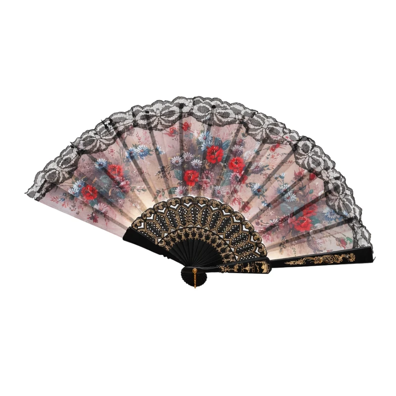 باد بزن مدل باغ گل کد f4