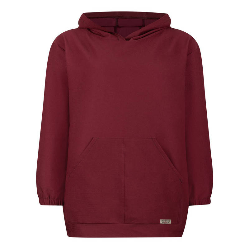 هودی زنانه پنبینه مدل نخ پنبه جیب دار