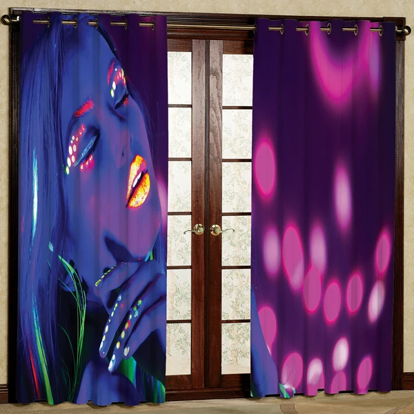 پرده مدل مخمل پانچی کد 6859 سایز 280x140 سانتی متر