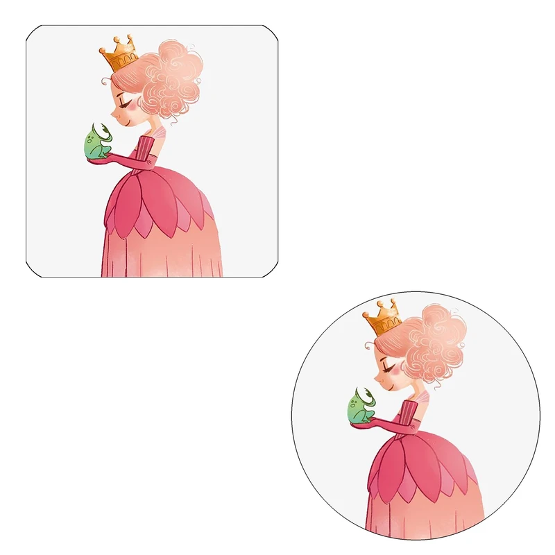 مگنت طرح ملکه و قورباغه کد M1 به همراه زیر لیوانی