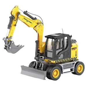 ماکت ماشین ناب سل مدل بیل مکانیکی راهسازی فلزی هوینا کد 1725 HUINA EXCAVATOR