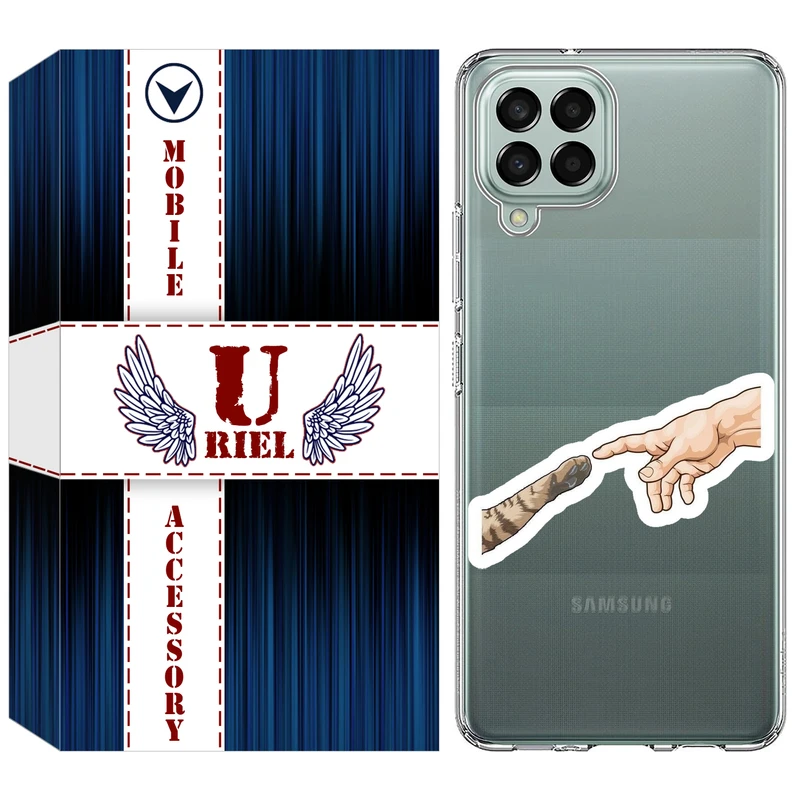 کاور یوریل مدل Clear کد 94 طرح دست گربه مناسب برای گوشی موبایل سامسونگ Galaxy A12 / A12 Nacho / M12 / F12
