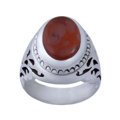 انگشتر نقره مردانه مدل عقیق اصل رکاب دست ساز کد AM_025