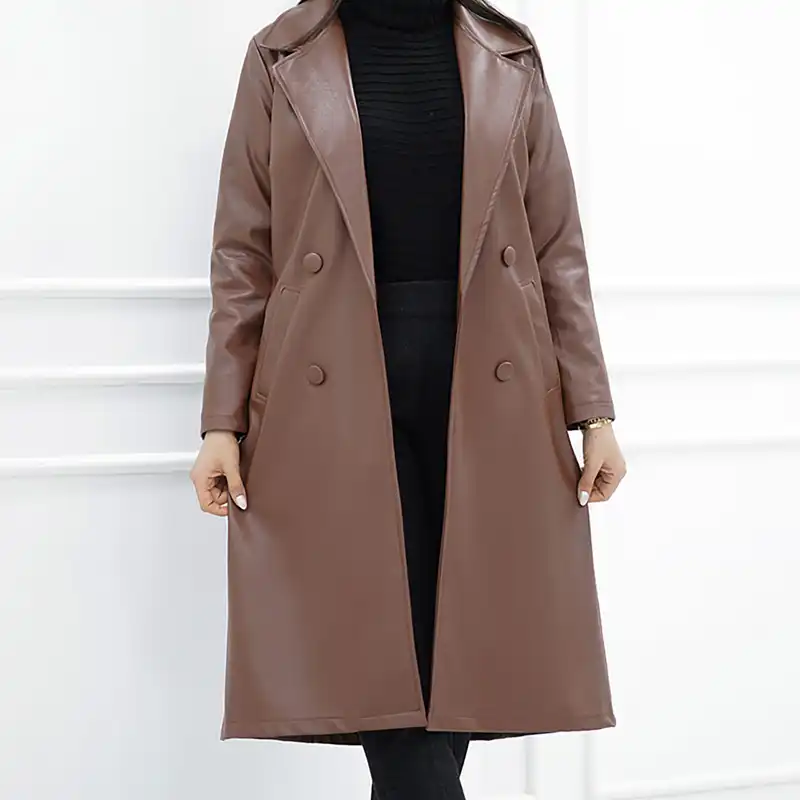 کت چرم زنانه السانا مدل آلینا کد 166506