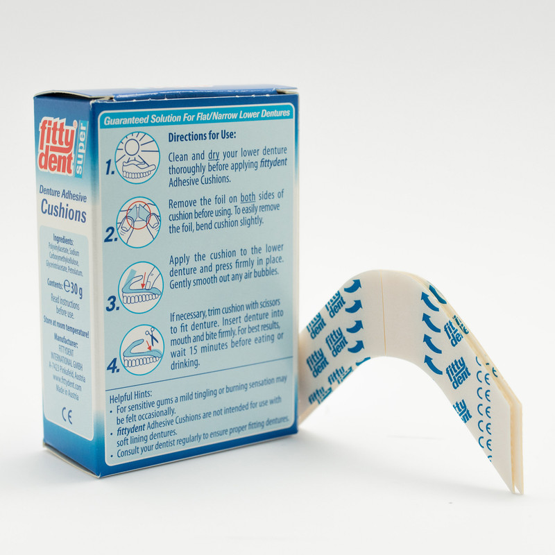 چسب دندان مصنوعی فیتی دنت مدل Cushions بسته 15 عددی