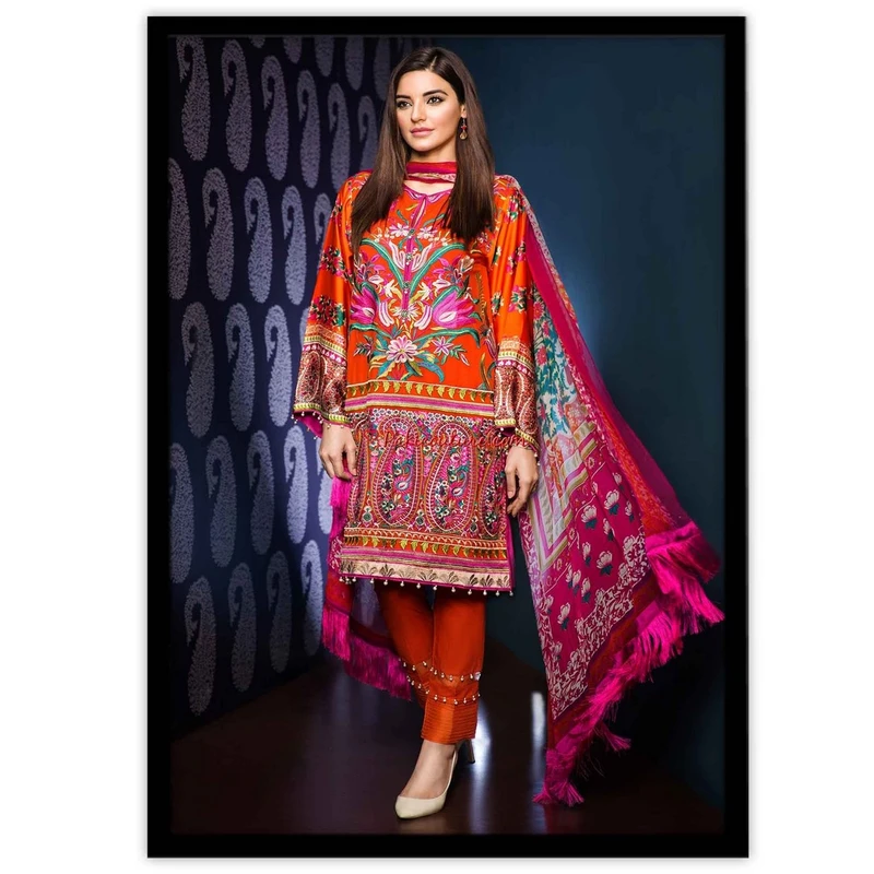 تابلو نوری بکلیت طرح لباس زنانه بومی مدل B-9117