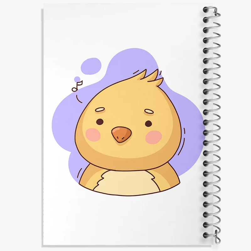 دفتر شطرنجی 50 برگ خندالو مدل جوجه حیوانات بامزه کد 37174