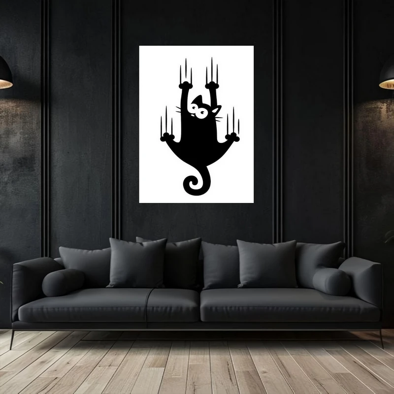 تابلو بکلیت طرح گربه فانتزی دکوری هنری و مدرن مدل W-bu5381