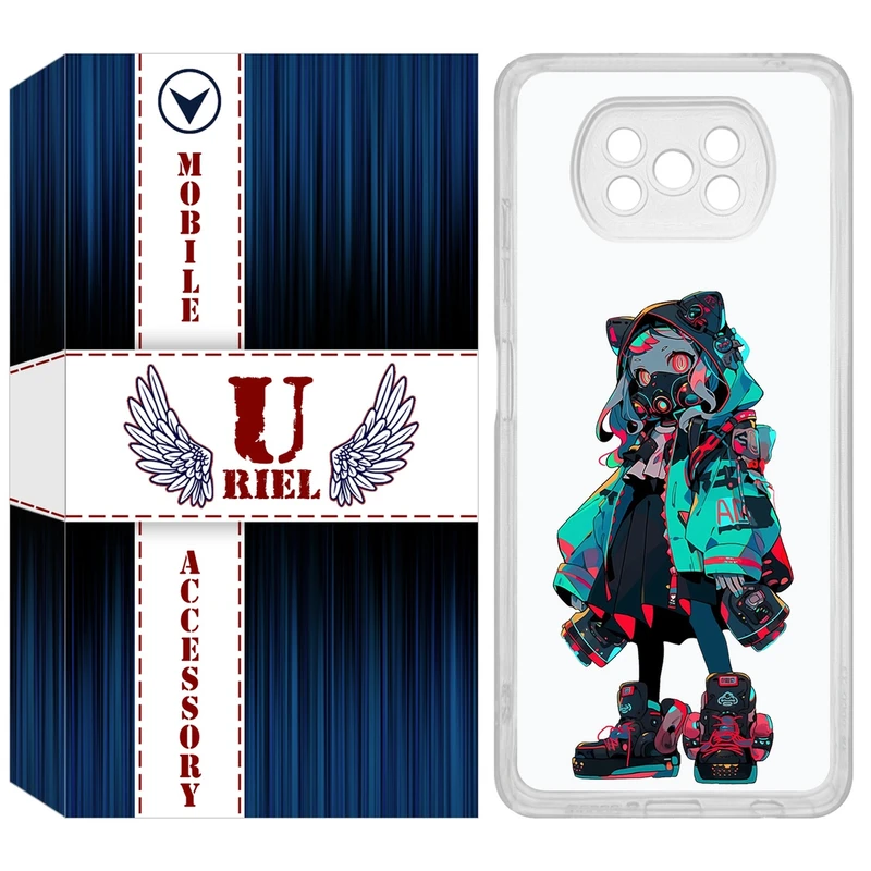 کاور یوریل مدل Clear کد 58 طرح دختر گربه ای مناسب برای گوشی موبایل شیائومی Poco X3 / X3 Pro / X3 NFC