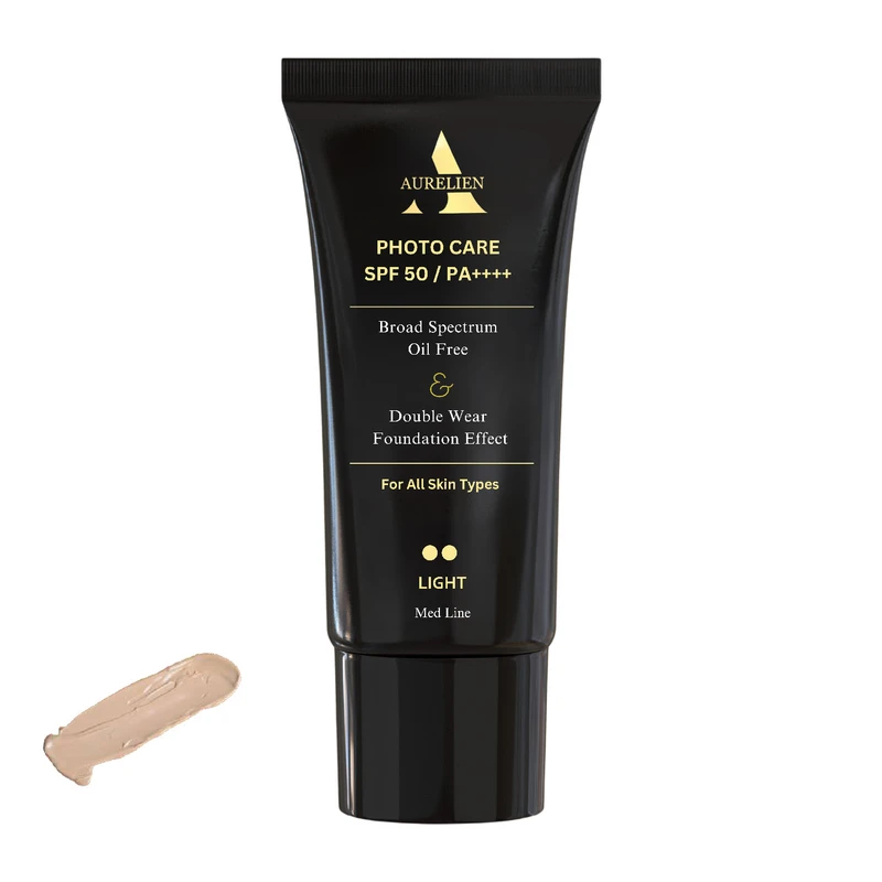 کرم ضدآفتاب رنگی اورلین SPF50 مدل 01 photo care حاوی محافظ PA ،UVA ،UVB، فاقد چربی و غیرکمدون‌زا، مناسب انواع پوست حجم 40 میلی‌لیتر