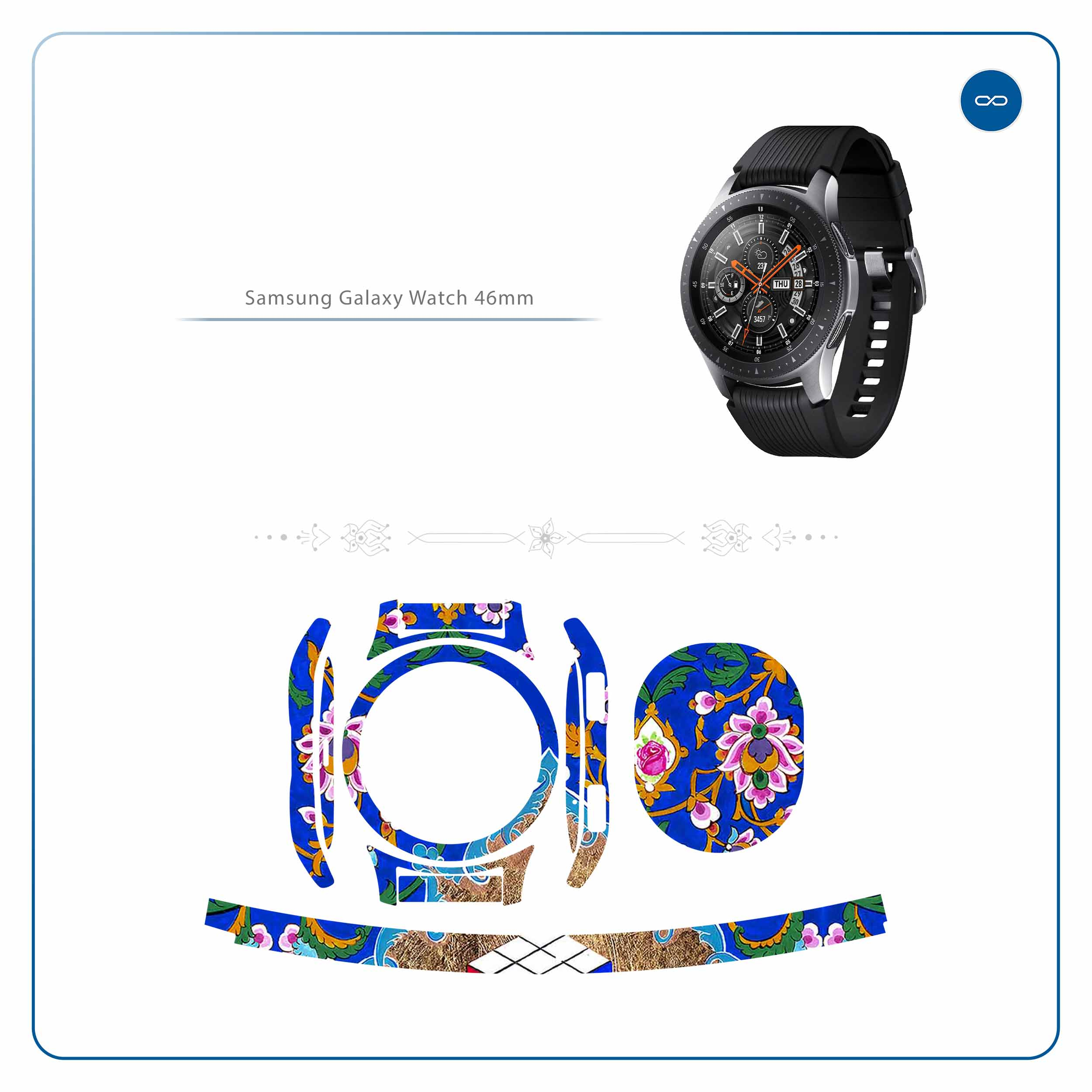 برچسب ماهوت طرح Maryams-Mathematics مناسب برای ساعت هوشمند سامسونگ Galaxy Watch 46mm