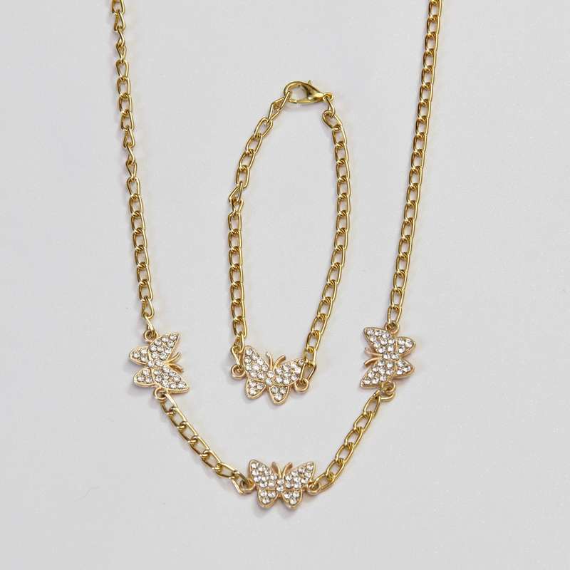 نیم ست دخترانه مدل پروانه کد HN1596