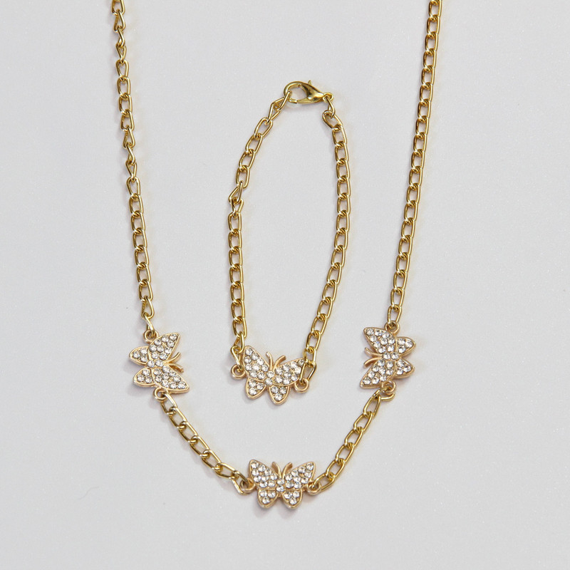 نیم ست دخترانه مدل پروانه کد HN1596