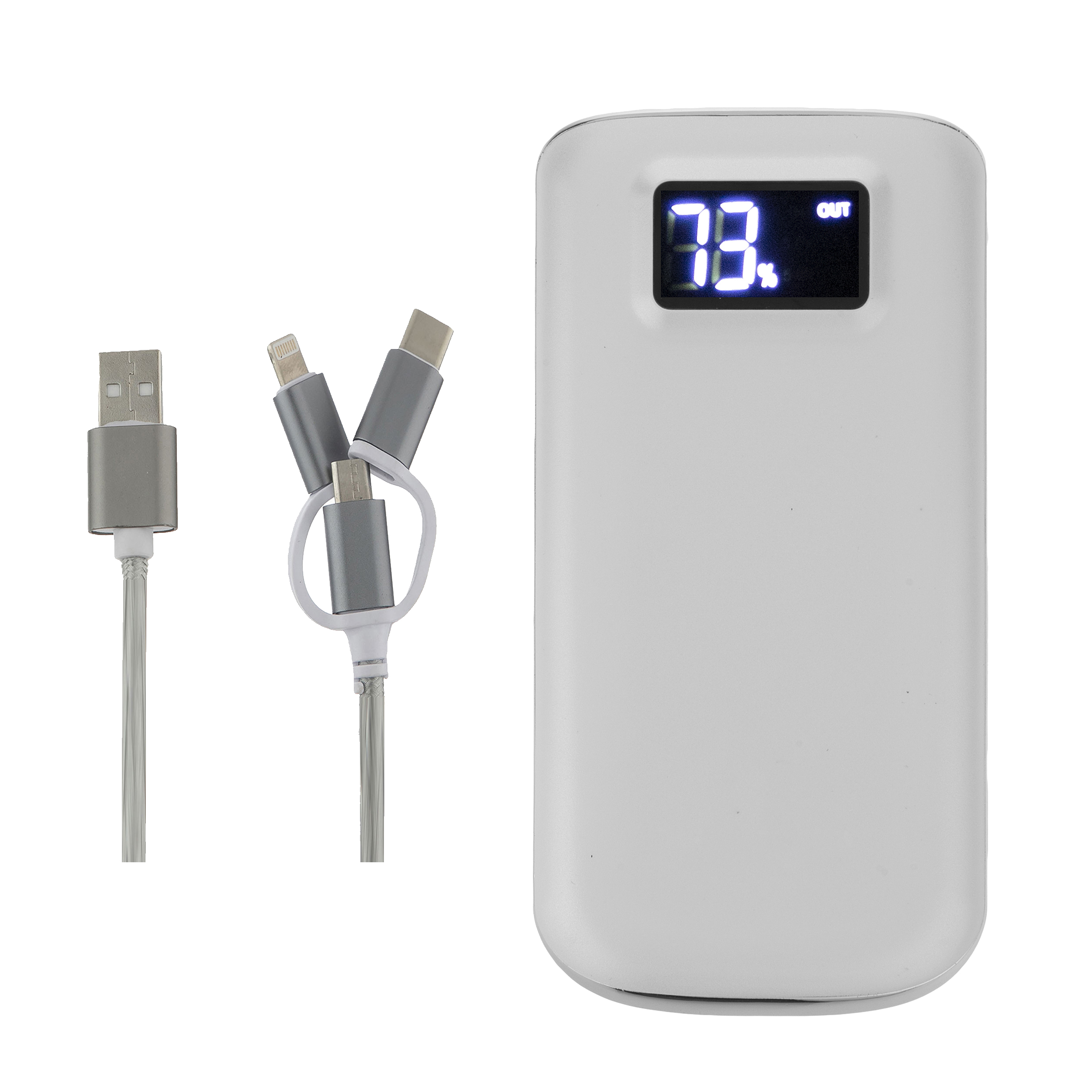  شارژر همراه مدل T10RK03 ظرفیت 12000 میلی آمپر ساعت  به همراه کابل تبدیل لایتنینگ/MiroUSB/USB-C